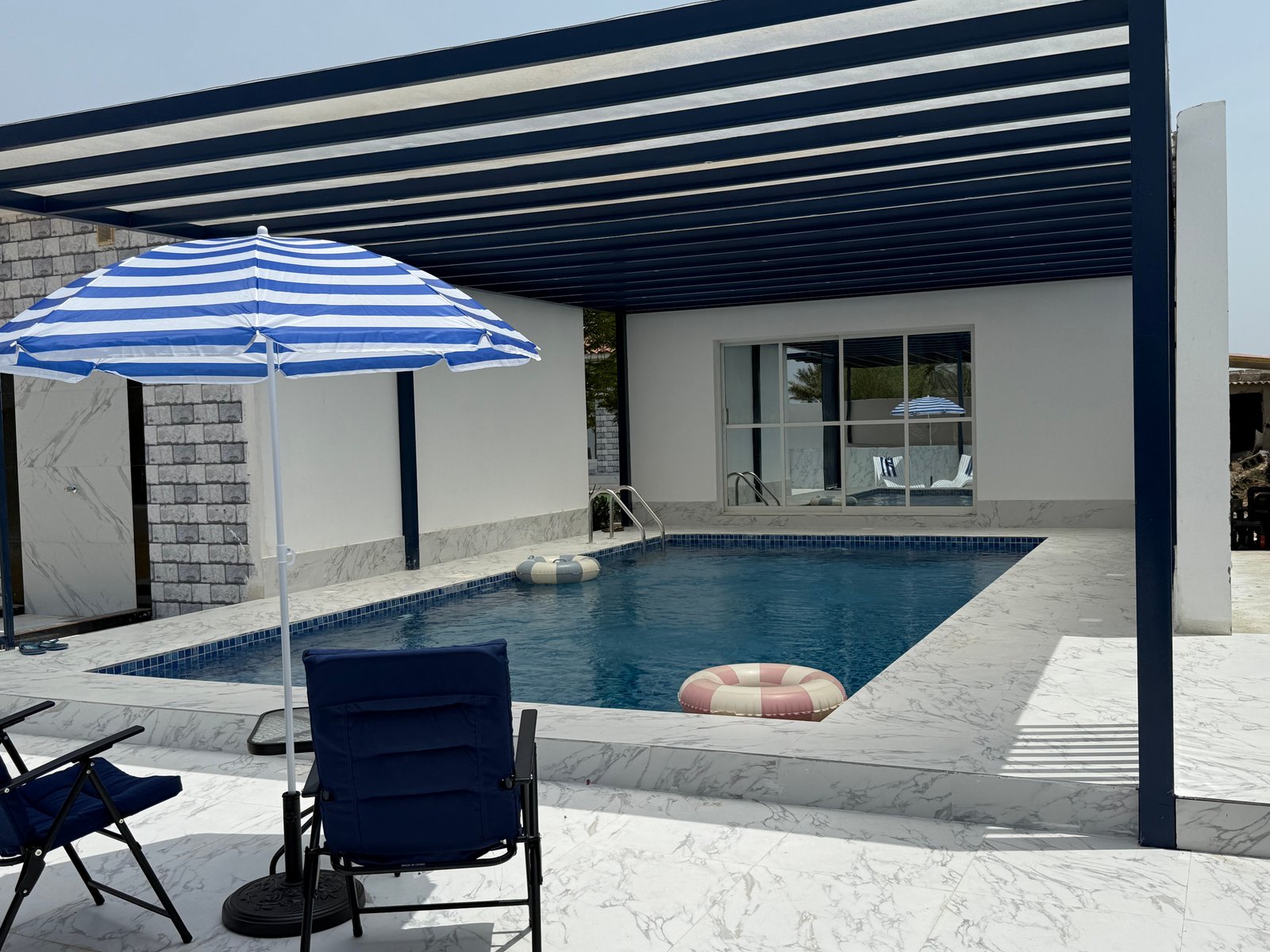 AL Fay Resort Private Pool with mountain backdrop