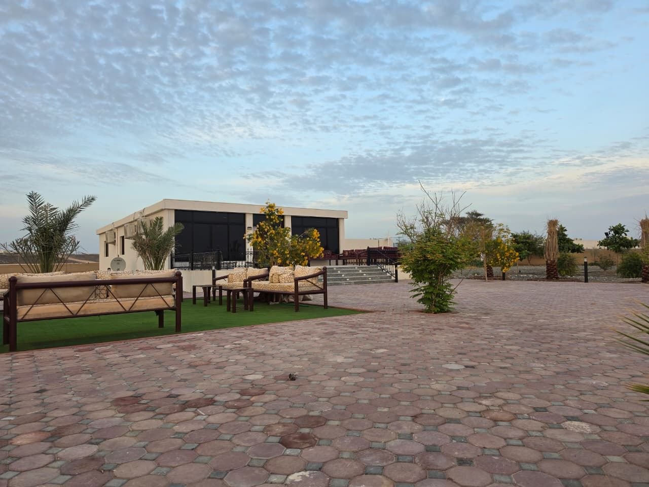 Outdoor seating with view